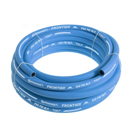 Continental 1/2" x 50' Blue EPDM Rubber Air Hose, 300 PSI, Bulk Hose HZU05030-50